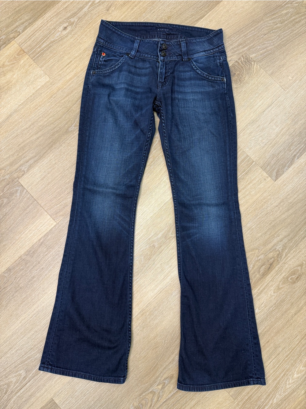 Hudson Jeans Dark Indigo Flare Wide-Leg Jeans